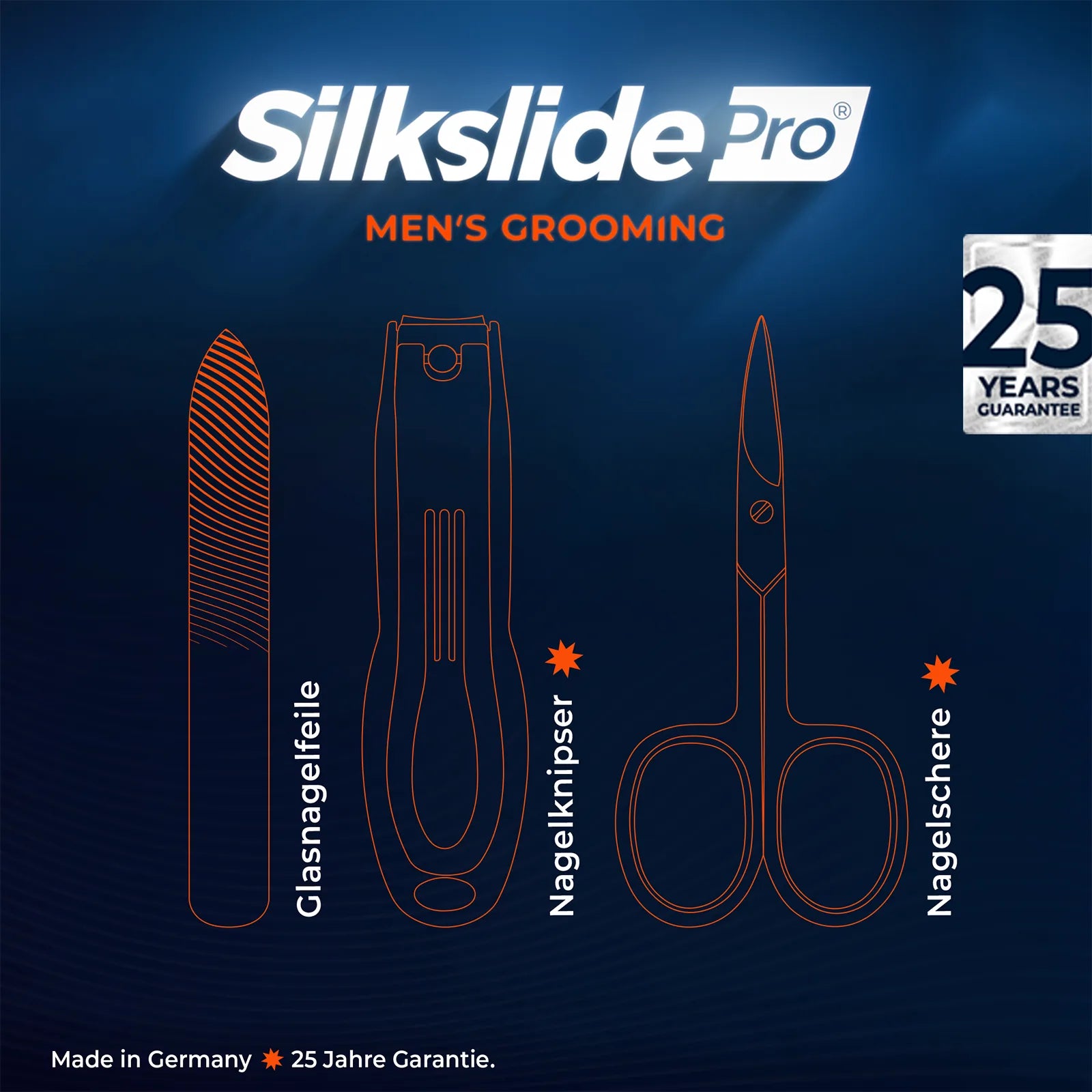 Silkslide Pro®:  Essentials Set für Männer | Nagelpflege Set