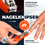 SilkslidePro Nagelknipser mit Detailansicht für gepflegte Männerhände